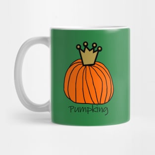 Halloween Pumpking the King Pumpkin with Crown Mug